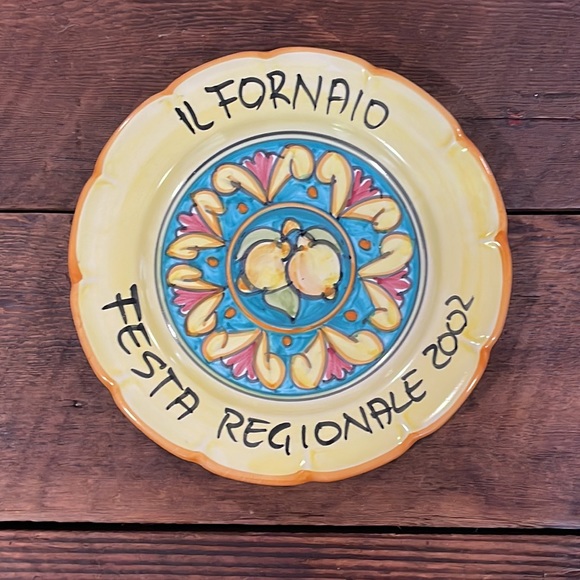 IL FORNAIO FESTA REGIONALE 2002 VINTAGE COLLECTIBLE ITALIAN PLATE - Picture 3 of 5